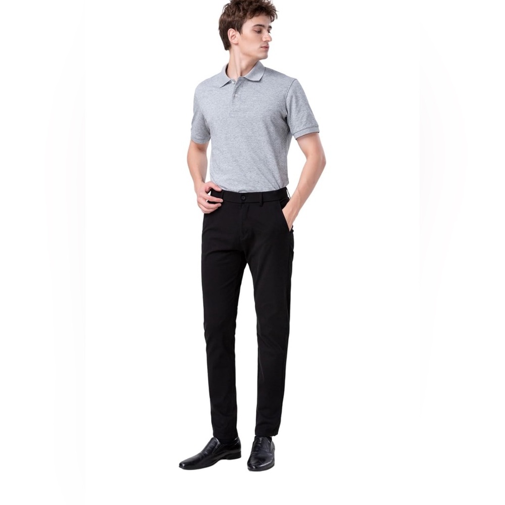 New Men’s Black Tapered Chino Slim Fit Khaki Pants